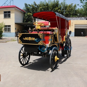 New Cars Black with Red Seats Sightseeing Electric Horse Carriage for Sale Tourism Carriage Customizable Special Transportation - Product Image 4