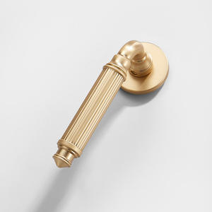 Manija de puerta personalizada de fábrica 8027, palanca antigua de oro satinado de lujo, manija y perilla de aleación de ZINC, manija de puerta interior de casa - Product Image 3