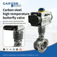 Válvula de Mariposa de Acero al Carbono para Alta Temperatura WCB con Brida RF, Neumática, Exd, Triple Excéntrica, para Vapor y Gases de Combustión, Base ANSI API, Personalizada