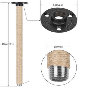 पाइप टेबल पैर औद्योगिक रेस्तरां डेस्क कार्यालय कच्चा लोहा स्टील बेंच खाने कॉफी भोजन फर्नीचर धातु पाइप टेबल पैर - Product Image 2