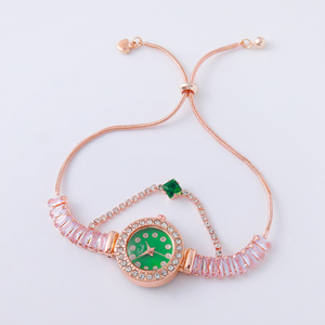 Reloj de Pulsera de Cuarzo para Mujer LP26, Estilo Diario, Esfera con Corazón Brillante y Diamantes de Imitación, Correa de Aleación Ajustable, Tipo Brazalete - Product Image 3