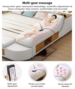 Cama Inteligente con Proyector Doble, Cuero Genuino, Multifuncional, Masaje Eléctrico, Cine en Casa, Dormitorio - Product Image 6
