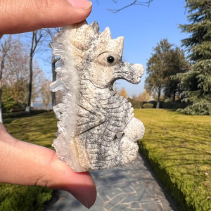 Wholesale Healing Natural <b>Crystal</b> Carvings Clear Quartz <b>Cluster</b> Seahorse for Gift Decoration - Product Image 1