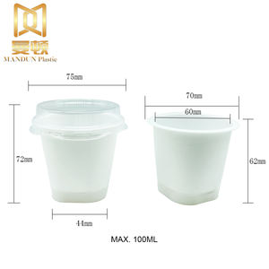 Tem nhãn tùy chỉnh <span class=keywords><strong>IML</strong></span> trong khuôn cho cốc sữa chua đông lạnh 100ml, thực phẩm, cốc nhựa tùy chỉnh với nắp, cốc nhựa <span class=keywords><strong>PP</strong></span> - Product Image 4