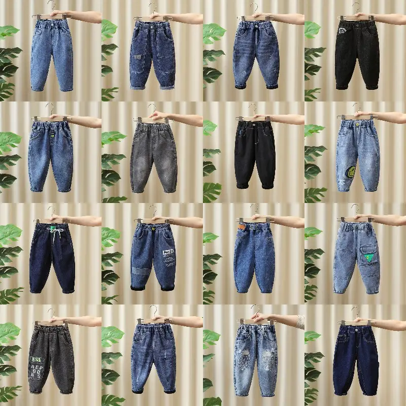 Servicio personalizado de fábrica, pantalones vaqueros para niños, pantalones vaqueros suaves son baratos al por mayor para niños