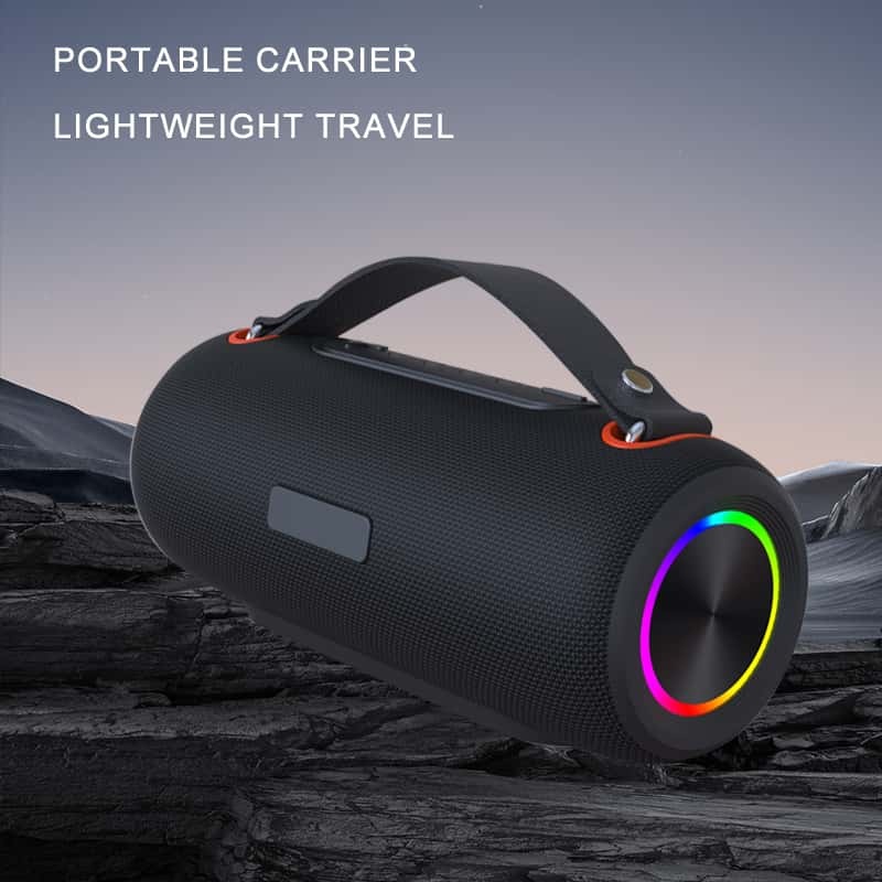 Professional Mini Wireless Outdoor Speaker 30W Stereo Sound RGB LED IPX6 Waterproof TWS/USB/TF/AUX for 5.2 Computer Home