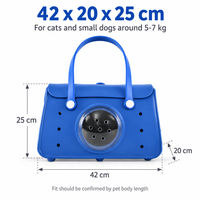 Sac de transport pour animaux de compagnie en EVA 42x20x25cm, fourre-tout ventilé avec fenêtre à bulles pour chats et petits chiens, idéal pour les voyages et l'extérieur, vente en gros