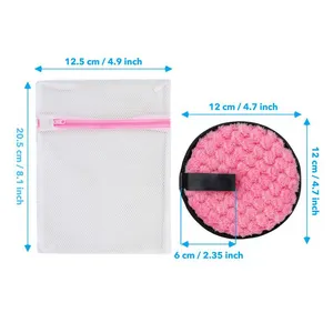 Groothandel Water Reiniging Wasbare Herbruikbare Make Up Remover Pad Spons Gezicht Reiniging Wafel Make-Up Remover Pads Ronde 12*12cm