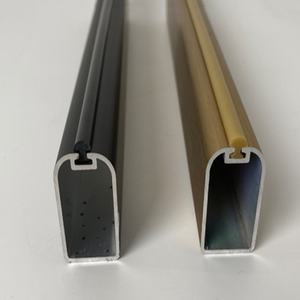 Tringle à vêtements en aluminium sur mesure pour armoire, rail de suspension robuste antidérapant et silencieux avec supports - Product Image 1