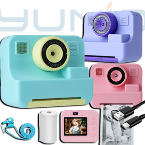 Yuniq 2025 çocuklar anında baskı kamera 2.4 "1200mAh HD 720p MicroSD oyuncak renkli ekran 10x-20x optik Zoom 120 geniş açı - Product Image 1