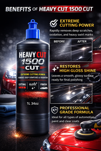 Compuesto de Pulido de Corte Intenso GRAPHONEX 1500, Óxido de Aluminio, Potencia de Corte Extrema, Elimina Rayones Profundos, Oxidación, Acabado Brillante - Product Image 2