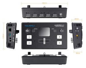 FEELWORLD بث مباشر احترافي 4xHDMI محول فيديو بتنسيقات متعددة LIVEPRO L1V1 محول فيديو محمول - Product Image 3