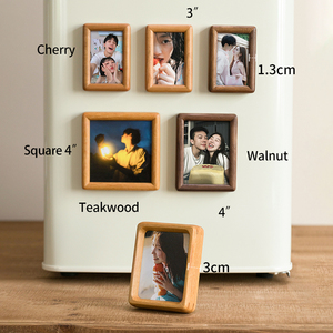 Креативная подставка для фотографий Ludaye из тикового дерева ручной работы, экологичная, с закругленными углами, с УФ-печатью, вертикальная, для настольного размещения - Product Image 2