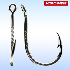 Anzuelo de Pesca OEM con Diseño de Escamas 3 # -16 #   Anzuelo con púas para cebo vivo, para pesca en agua dulce y salada - Product Image 1