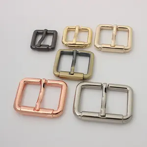 Eslabones de metal con forma de rodillo, hebilla de cinturón, anillo cuadrado, para correa de bolsa, 7 colores, 16mm, 20mm, 26mm, 32mm y 38mm