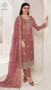 ชุดเจ้าสาวสำหรับผู้หญิงเสื้อผ้าปากีสถานผ้าไหมออร์แกนซาซาลวาร์ Kameez - Product Image 6