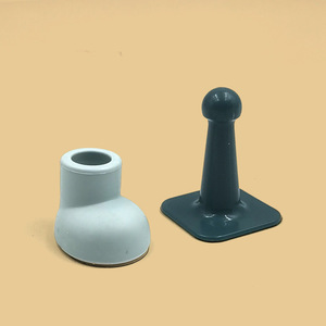 Tope de puerta de silicona sin taladro con diseño de dibujos animados para el hogar, tope de puerta de baño, tope de puerta pequeño anticolisión - Product Image 4