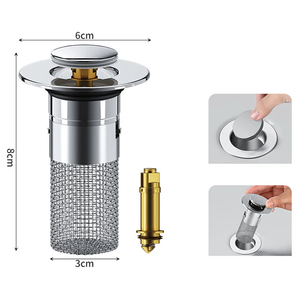 Multifunctional Floor Drain Filter Core Basin Drain Stopper Hair Catcher Shower Strainer Bathroom Accessory - Product Image 4