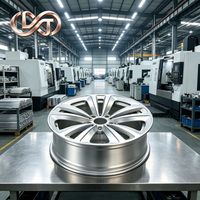 Velg Alloy Tempa 10 Palang Warna Perak Untuk Sedan SUV Mewah Aftermarket Ringan Kustom PCD ET Pasokan Pabrik