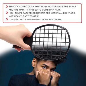 Peigne à cheveux bouclés <span class=keywords><strong>afro</strong></span> pour hommes, outil de coiffure professionnel à double extrémité pour permanente à chaud et torsades, idéal pour le sport et les loisirs - Product Image 3