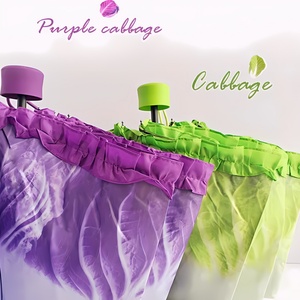 Special Design 21 Inch Open Diameter 100cm Full Print Chinese Cabbage Umbrella Manual When Folding Like Real Pakchoi Umbrellas - Product Image 2