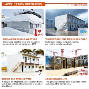 आवास और कार्यालय उपयोग के लिए उच्च गुणवत्ता वाले फोल्डेबल और मोबाइल प्रीफैब्रिकेटेड जेड तह कंटेनर हाउस - Product Image 5