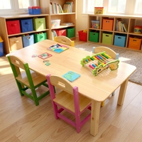 Solution Complète pour Projets Scolaires K12 : Ensemble Bureau-Chaise de Maternelle en Panneau HDF Écologique et Durable, Option de Couleur Personnalisée, Certifié ISO