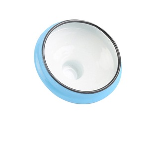 Sky Blue Enamel Mug With Lid Round Thickened Rim For Tea Coffee Afternoon Use - Product Image 1