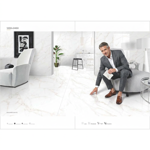 Losas de piedra sinterizada jumbo de 1200x2400 mm con aspecto de mármol multicolor para decoración de paredes y pisos de lujo - Product Image 2