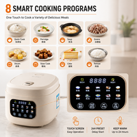 Cuisinière à riz électrique intelligente 3L avec cuve en céramique, cuisinière à riz multifonction à écran tactile pour la cuisine à domicile