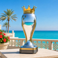 Trophée Couronne d'Or Personnalisé sur Mesure pour Événements Sportifs, Cérémonies de Remise des Diplômes, Récompenses d'Entreprise, Vente en Gros, Métal Personnalisé