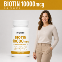 Comprimés de biotine et de collagène personnalisés OEM, complément alimentaire avec complexe de vitamines B pour les soins des cheveux, de la peau et des ongles