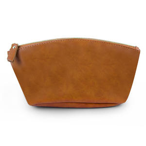 Cosmetic Bag with Zipper Waterproof <b>Makeup</b> Bag Gift Custom logo Private Label Small Black Blank Simple Pu Leather Cosmetic Bags - Product Image 4