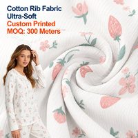Vente flash : Tissu côtelé en coton imprimé numérique sur mesure, motif floral, style mignon pour la confection de vêtements
