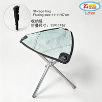 Tabouret pliant léger et portable en alliage d'aluminium pour le camping avec sangle de transport