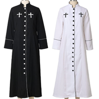 Vente en gros de costumes romains religieux d'église catholique de prêtre médiéval d'Halloween pour les costumes de téléfilms