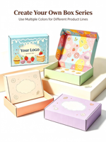 Emballages cadeaux pour beignets en carton ondulé avec logo personnalisé en relief, fermeture magnétique, vente en gros, recyclables, pour chocolat et beignets
