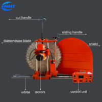Scie à rainurer pour béton, grande rainure, haute efficacité, 8680W, 220V AC, qualité industrielle, profondeur de coupe 300-500mm, pour fenêtres et portes