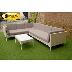 Sofás de Mimbre de Jardín en Forma de L de Súper Calidad, Sofás de Ratán <span class=keywords><strong>Tejido</strong></span> para Exteriores, Patio y Balcón - Product Image 1