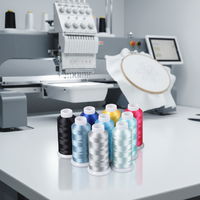 Fil à broder en polyester 120D/2 Tri-lobal, prix d'usine, pour broderie de paillettes, résistant aux produits chimiques
