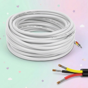 สายไฟฟ้าทองแดง 3 แกน ขนาด 6.0 มม. 6 ตร.มม. หุ้มฉนวน PVC แบบกลม ตัวนำแบบตีเกลียว 9 AWG 1100V สำหรับงานอุตสาหกรรม รุ่น 0099 - Product Image 4