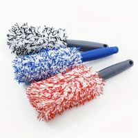 Brosse en microfibre douce et délicate pour jantes de voiture et moto, nettoyage et detailing, vente en gros, logo personnalisé