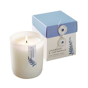 Lavender Chamomile Scented Candle Glass Jar Aromatherapy Relax Fragrance Candle with Box - Product Image 6