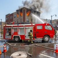 Camion de pompiers Dongfeng, nouveau moteur diesel, 4 mètres cubes, Euro 3, moteur YC4E135-33, véhicule de sauvetage urbain, lutte contre les incendies