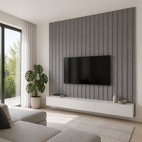 Panneau mural WPC à couleur personnalisée, design cannelé, matériau de rénovation intérieure pour magasin de détail