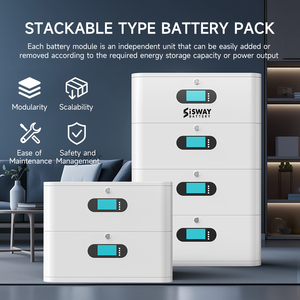 Batterie de stockage d'énergie haute performance 5 kWh 10 kWh 15 kWh, batterie au lithium, pack de batteries empilées pour système solaire - Product Image 5