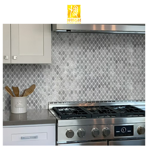 BOTON STONE Nuevo diseño Jade Madera Mosaico Azulejo Cocina con Backsplash Peel and Stick - Product Image 1