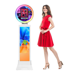 Soporte de impresora disponible RGB intermitente nuevo iPad Photo <span class=keywords><strong>Booh</strong></span> con estuche pantalla táctil de 13 pulgadas Mini PC instalado PhotoBooh blanco - Product Image 1