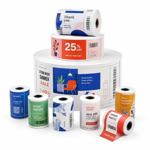 Papier thermique en rouleau 57x40mm, 55g/m², vente en gros, 100 rouleaux/carton, 57mm x 13mm - Product Image 2