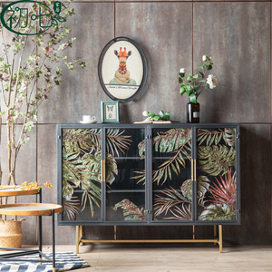 American Style <b>Sideboard</b> Cabinet 900mm High 4 Compartments Storage Living Room Cabinet - Product Image 1